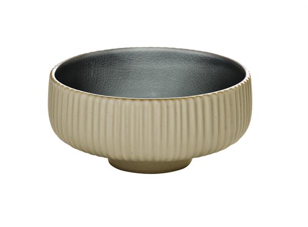 NARA bolle rund m. relieff Ø:160mm Grå Steingods - Ø:160mm H:62mm 0,71ltr